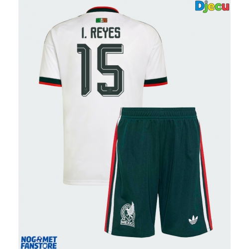 Meksiko Israel Reyes #15 Gostujuci Dres za djecu SP 2026 Kratak Rukav (+ Kratke hlače)